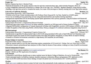 Relevent Course Work Resume Samples Uc Berkley This Resume Got Me Internship Offers From Google, Nsa & More …