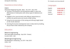 Research and Development Engineer Resume Sample Material Engineer Cv Template 2022 Writing Tips – Resumekraft