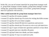 Residential Group Home Manager Sample Resume top 8 Group Home Manager Resume Samples