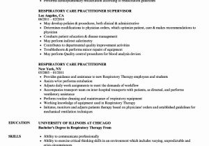 Respiratory therapist New Grad Resume Sample √ 20 New Grad Respiratory therapist Resume