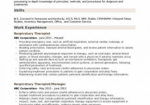 Respiratory therapist New Grad Resume Sample Respiratory therapist Resume Template Mryn ism