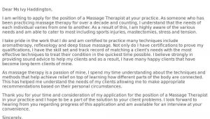Resume Cover Letter Samples for Massage therapist Massage therapist Cover Letter Examples, Samples & Templates …
