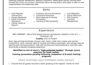 Resume for Big Box Retail assistant Manager Samples Cashier Resume Sample Monster.com