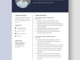 Resume for Grad School Psychology Sample for Beginners Psychologist Resume Templates – Design, Free, Download Template.net