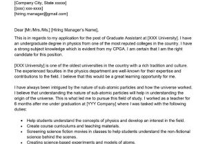 Resume for Graduate assistant Position Sample Graduate assistant Cover Letter Examples – Qwikresume