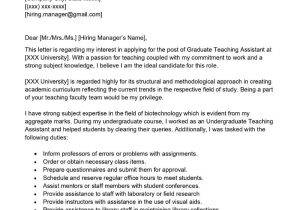 Resume for Graduate assistant Position Sample Graduate Teaching assistant Cover Letter Examples – Qwikresume