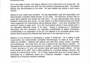 Resume for Letter Of Recommendation Template Physician assistant School Application Recommendation Letter …