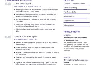 Resume for Outbound Call Center Rep Samples Call Center Agent Resume Example with Content Sample Craftmycv