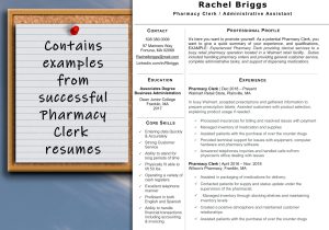 Resume for Pharmacy Clerk and Delivery Person Samples 2023 Pharmacy Tech Resume – Etsy