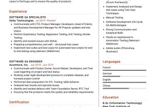 Resume for Qa In State Projects Sample Quality assurance Specialist Resume Sample 2022 Writing Tips …