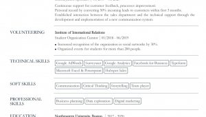 Resume for Students with No Work Experience Template Resume with No Work Experience. Sample for Students. – Cv2you Blog