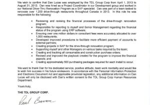 Resume for Tim Hortons Job Sample Tim Hortons – Letter Of Reference