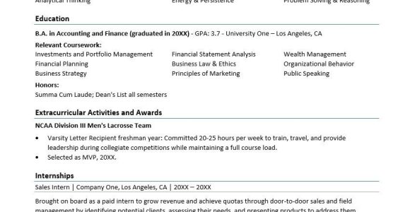 Resume for Undergraduate Student with No Experience Sample Sample Resume with No Experience Monster.com
