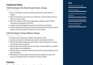 Resume Introduction Samples for Psychology Job Child Psychologist Resume Example & Writing Guide Â· Resume.io