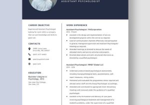 Resume Introduction Samples for Psychology Job Psychologist Resume Templates – Design, Free, Download Template.net