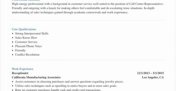 Resume Sample Call Center Agent No Experience Resume Samples for Call Center Agent In the Philippines