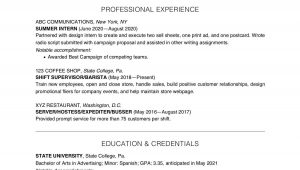 Resume Sample for A College Student College Student Resume Example and Writing Tips