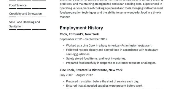 Resume Sample for A Directore Of Operations Culinary Job Cook Resume Examples & Writing Tips 2022 (free Guide) Â· Resume.io