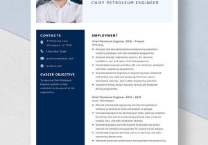 Resume Sample for A Petroleum Engineer Chief Petroleum Engineer Resume Template – Word, Apple Pages …
