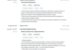 Resume Sample for A Prn Nurse the Travel Nurse Resume – Trusted Health