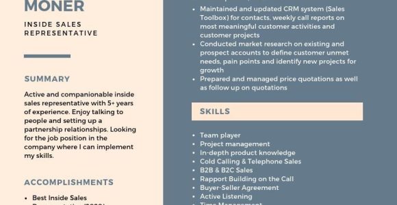 Resume Sample for A Sales Representative Inside Sales Representative Resume Samples & Templates [pdflancarrezekiqword …