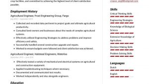 Resume Sample for Agricultural Engineering Freshers Agricultural Engineer Resume Examples & Writing Tips 2021 (free Guide)
