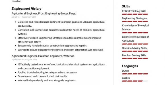 Resume Sample for Agricultural Engineering Freshers Agricultural Engineer Resume Examples & Writing Tips 2021 (free Guide)