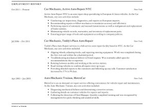 Resume Sample for Automotive Service Technician Car Mechanic Resume & Guide 19 Resume Examples 2022