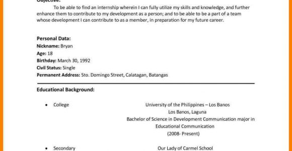 Resume Sample for College Student Philippines 11lancarrezekiq Resume Samples Philippines Sample Resume format, Basic …