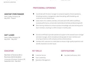 Resume Sample for Convenience Store Shift Manager assistant Store Manager Resume Examples In 2022 – Resumebuilder.com