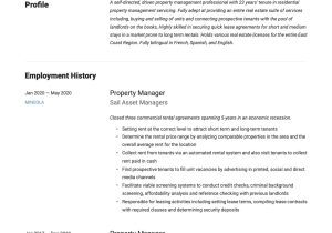 Resume Sample for Director Of Housing Property Manager Resume & Writing Guide  18 Templates 2020