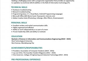 Resume Sample for Fresh Graduate Information Technology Resume Sample for Fresh Graduate Fantastic Sample Resume format …