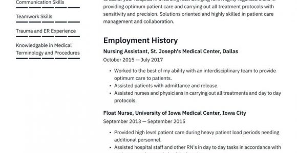 Resume Sample for Nurses Fresh Graduate Nurse Resume Examples & Writing Tips 2021 (free Guide) Â· Resume.io