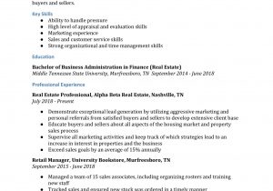 Resume Sample for Real Estate Agent with Experience Real Estate Agent Resume Examples – Resumebuilder.com