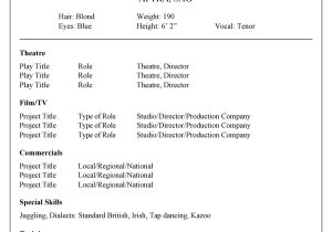 Resume Sample for Rockefeller University Job 50 Free Acting Resume Templates (word & Google Docs) á Templatelab