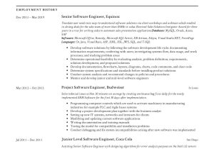 Resume Sample for Senior software Engineer software Engineer Resume Writing Guide   12 Samples Pdf 2020