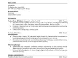 Resume Sample for Student Activities Director High School Resume Template Monster.com