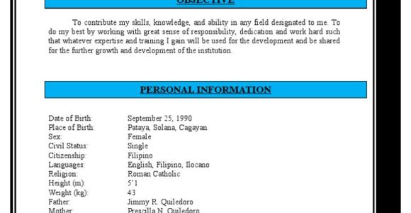 Resume Sample for Teachers In Philippines Curriculum Vitae Sample 2 Pdf Teacher Education Teachers
