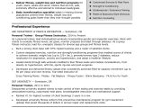 Resume Sample for Tech Support Trainer Personal Trainer Resume Sample Monster.com