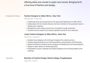 Resume Sample for University Application Fashion Design Fashion Designer Resume Examples & Writing Tips 2022 (free Guide)