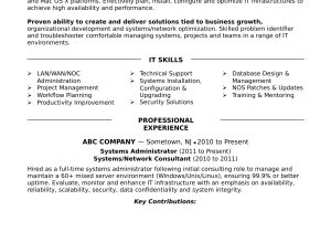 Resume Sample for Uptime Monitoring System Sample Resume for An Experienced Systems Administrator Monster.com