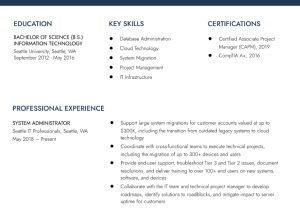 Resume Sample for Uptime Monitoring System System Administrator Resume Examples In 2022 – Resumebuilder.com