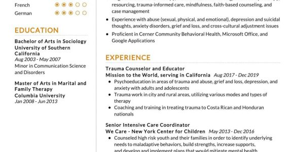 Resume Sample for Working withfor Behaviorial Adults and Youth Lmft Resume Sample 2022 Writing Tips – Resumekraft