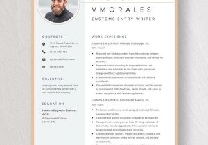 Resume Sample format for Customs Broker Customs Entry Writer Resume Template – Word, Apple Pages …