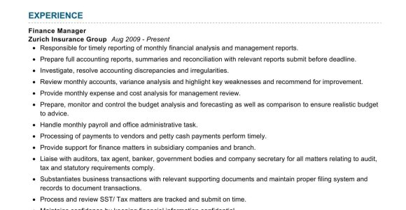 Resume Sample From A Finance Persn Finance Manager Resume Sample 2022 Writing Tips – Resumekraft