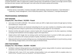 Resume Sample From A Preson Working In Mcdonalds Mcdonald’s Resume Sample Monster.com