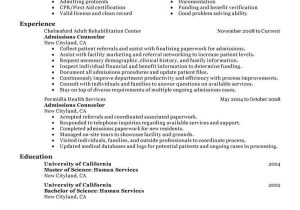 Resume Sample From An Admissions Officer Best Admissions Counselor Resume Example From Professional Resume …