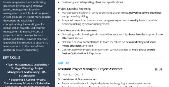 Resume Sample From associate Project Manager Free associate Project Manager Resume Sample 2020 by Hiration