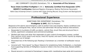 Resume Sample Hiring Firing Performance Evaluations Sample Firefighter Resume Monster.com