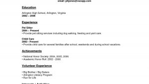 Resume Sample No Experience High School Resume Examples with No Job Experience – Resume Templates Job …